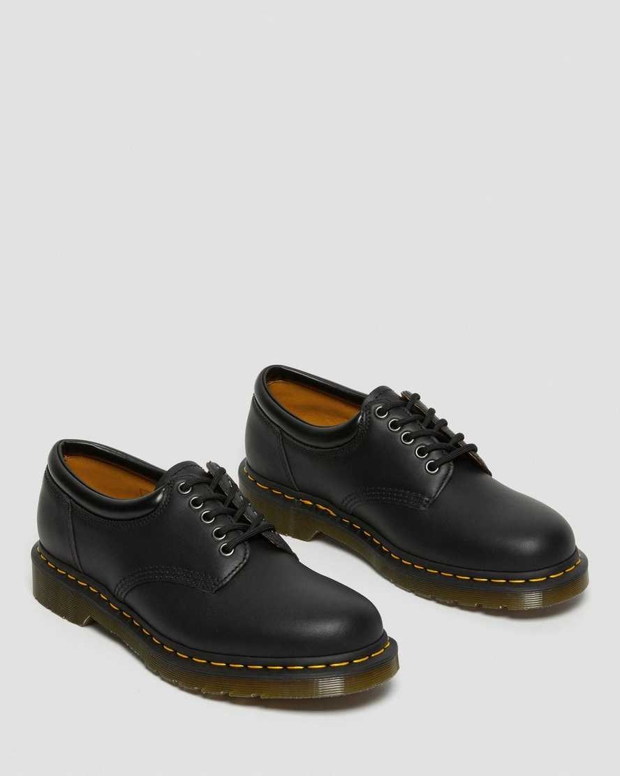 Black Nappa Men's Dr Martens 8053 Nappa Leather Oxford Shoes | 107826-SGE