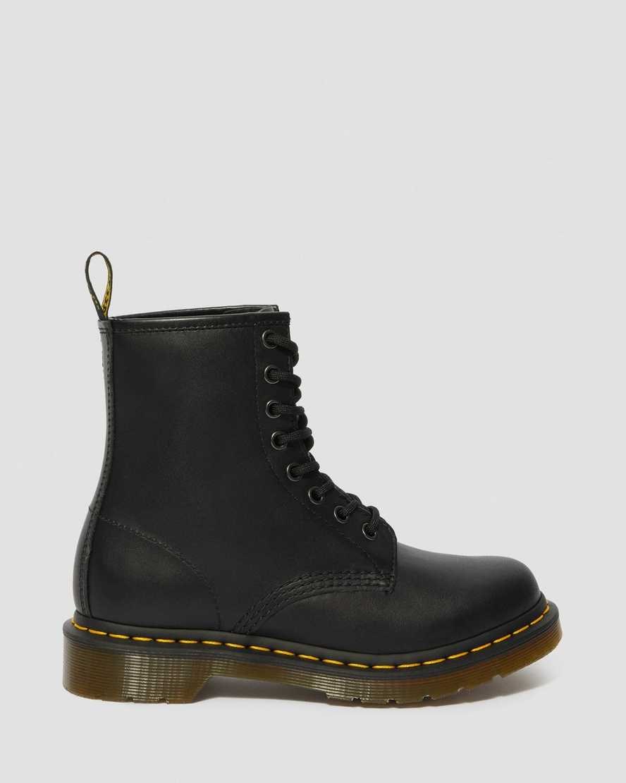 Black Nappa Women's Dr Martens 1460 Nappa Leather Lace Up Boots | 204913-MXC