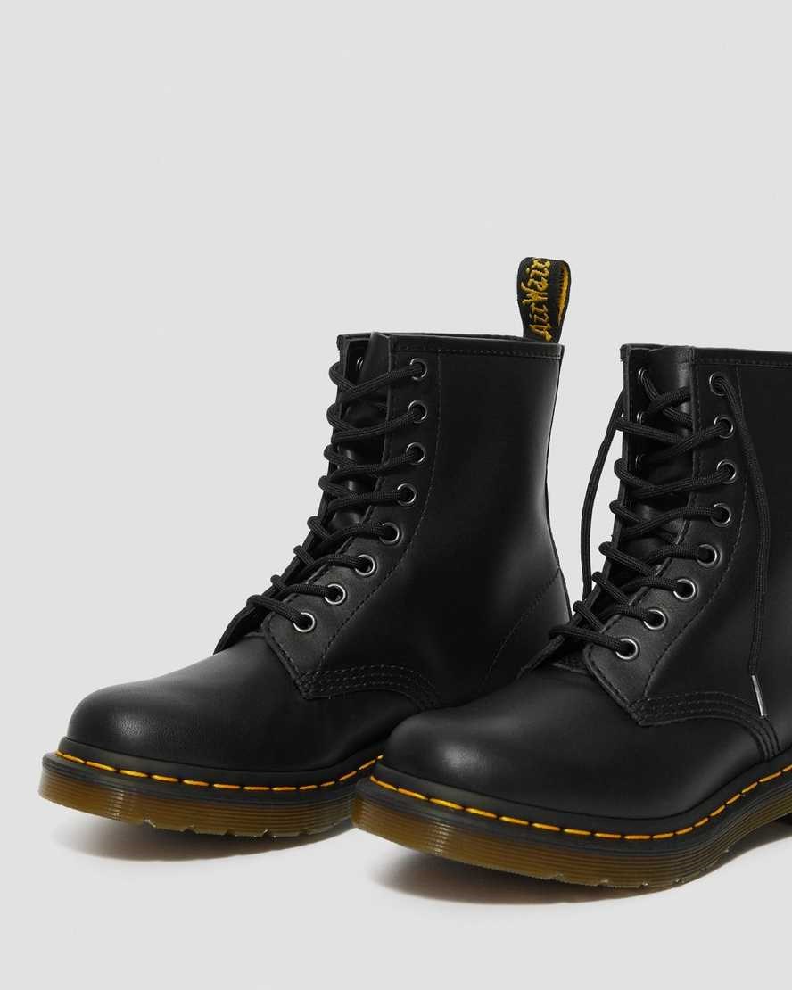 Black Nappa Women's Dr Martens 1460 Nappa Leather Lace Up Boots | 204913-MXC