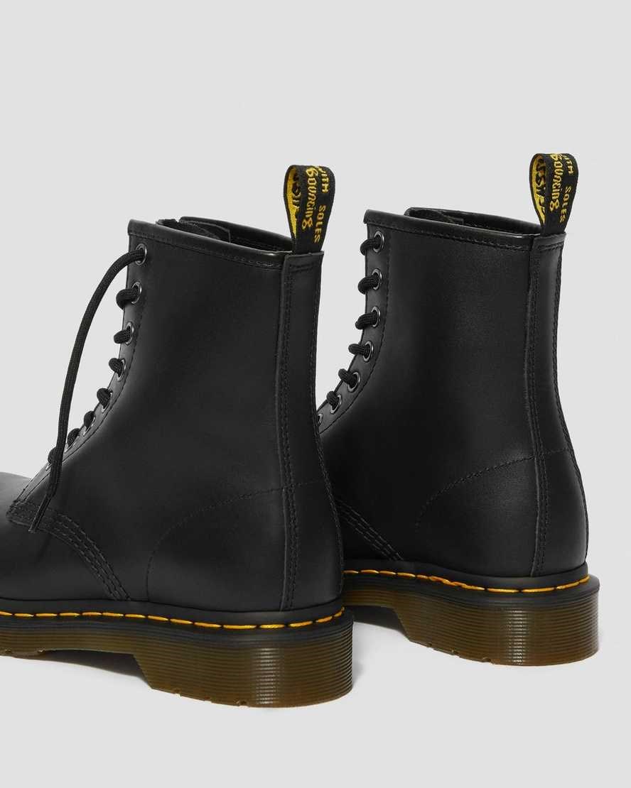 Black Nappa Women's Dr Martens 1460 Nappa Leather Lace Up Boots | 204913-MXC