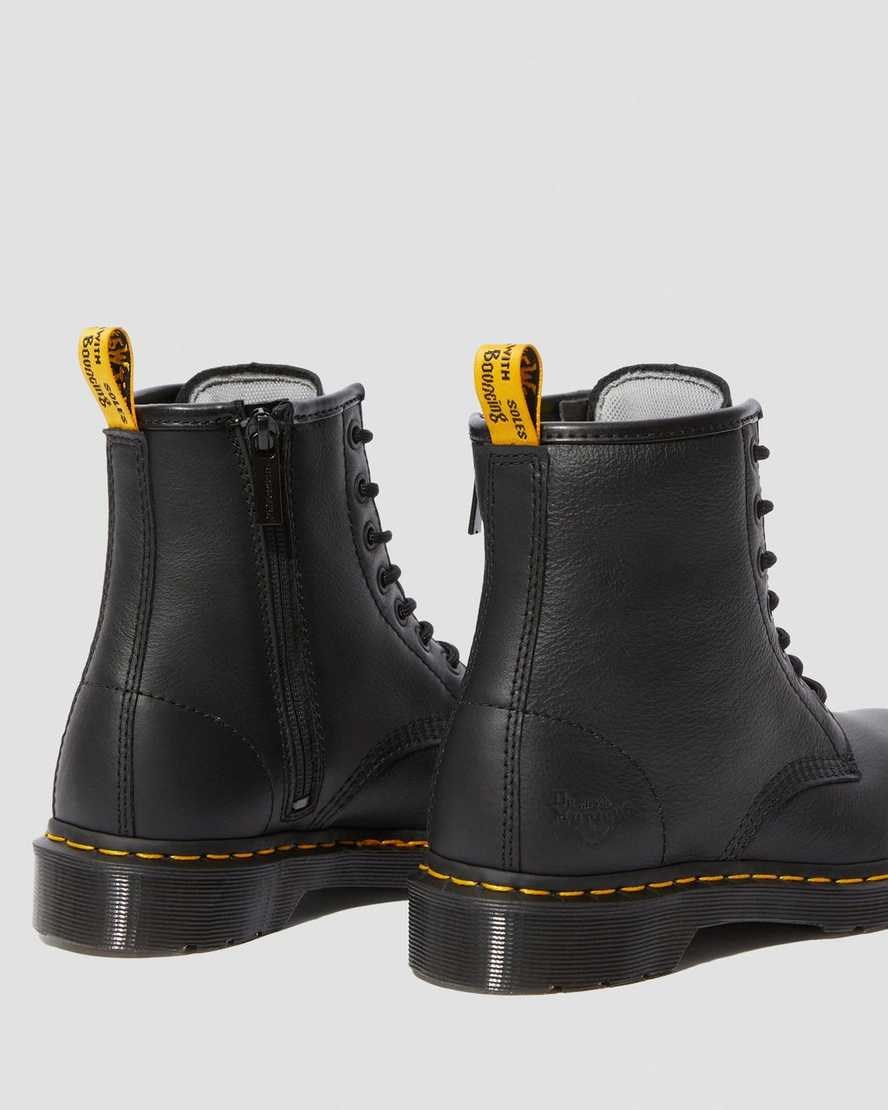 Black Newark Women's Dr Martens Maple Zip Newark Steel Toe Work Lace Up Boots | 468297-HPJ