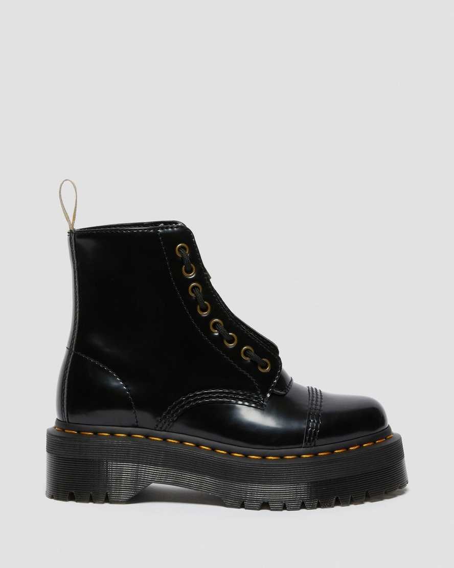 Black Oxford Men's Dr Martens Vegan Sinclair Zip Up Boots | 572104-UHI