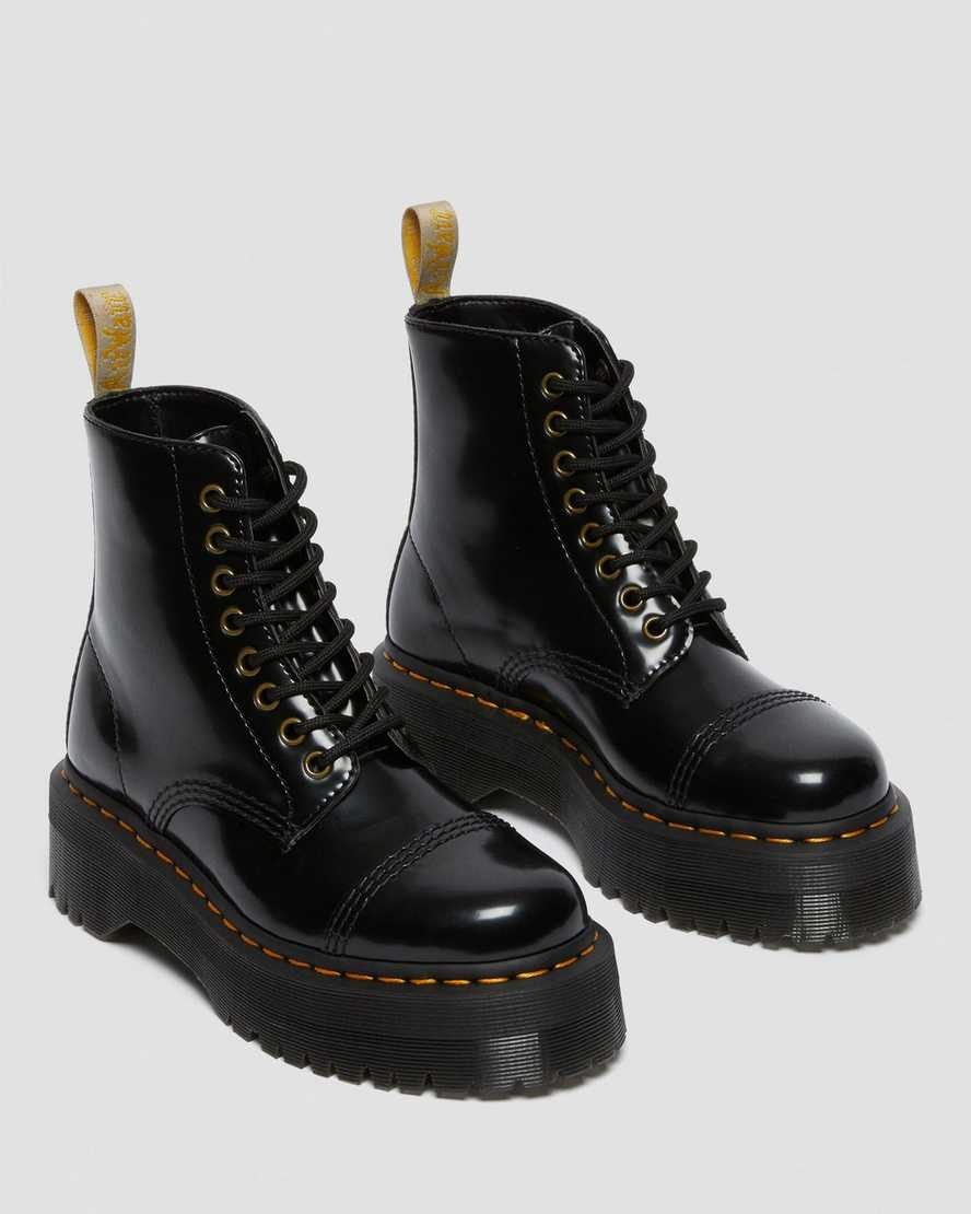 Black Oxford Men's Dr Martens Vegan Sinclair Zip Up Boots | 572104-UHI