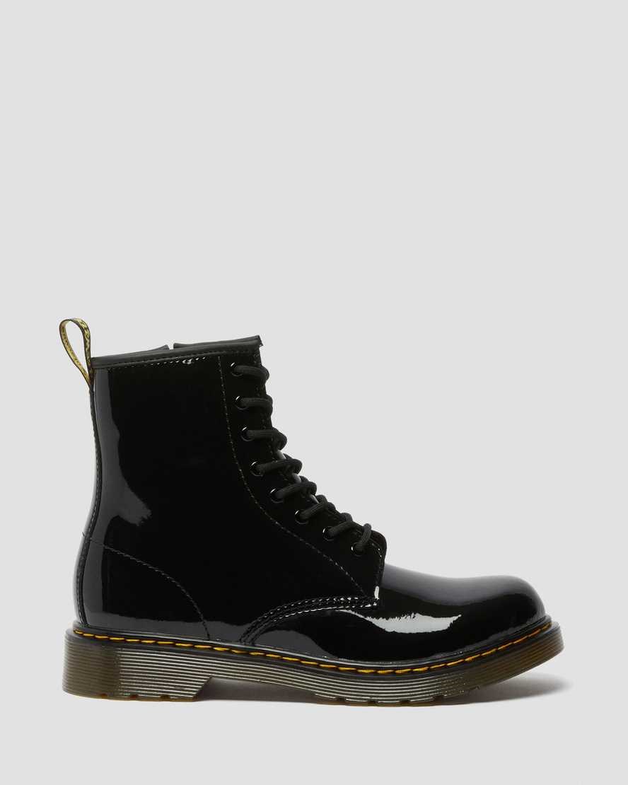 Black Patent Lamper Kids' Dr Martens Youth 1460 Patent Leather Lace Up Boots | 801953-AHY