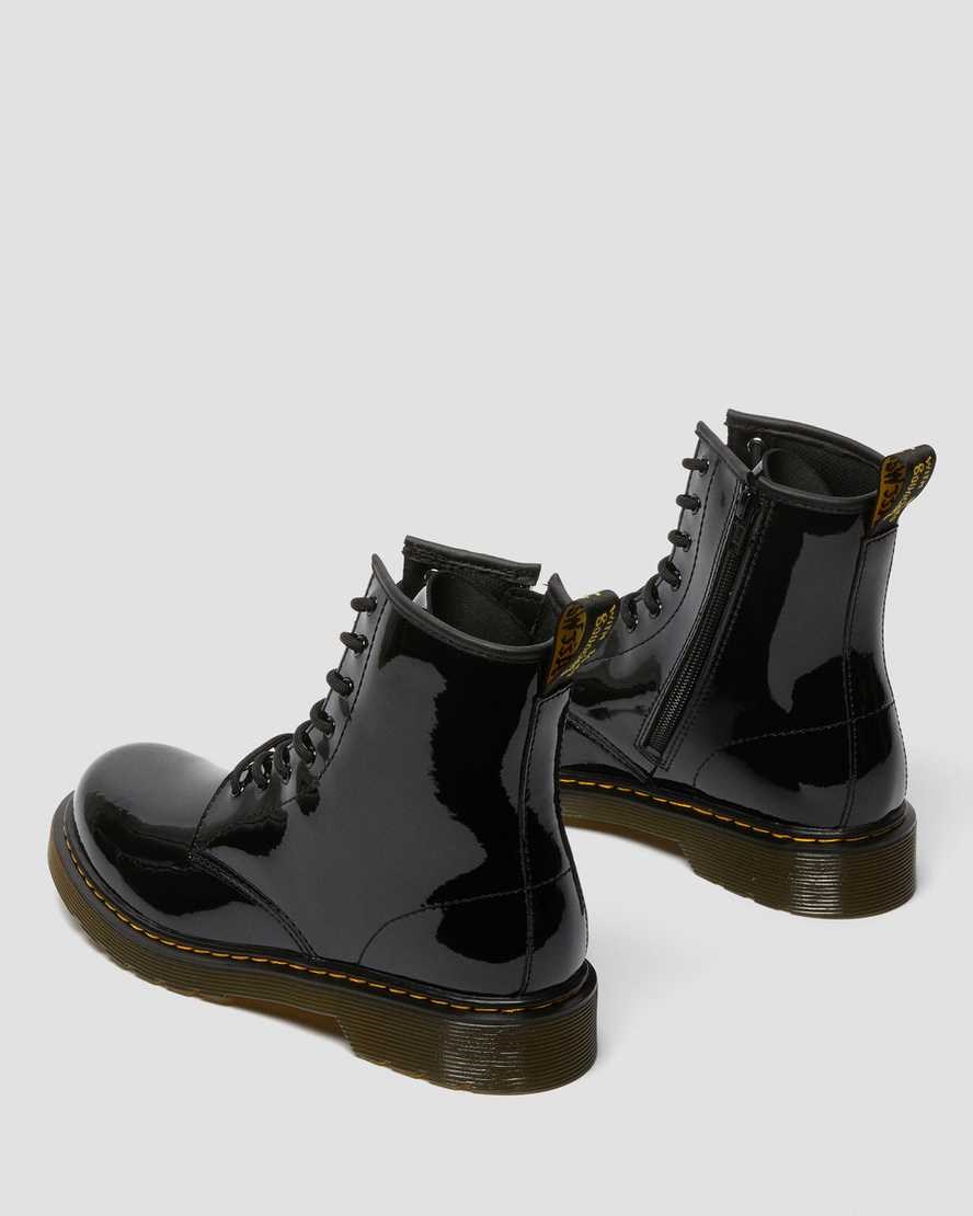 Black Patent Lamper Kids' Dr Martens Youth 1460 Patent Leather Lace Up Boots | 801953-AHY