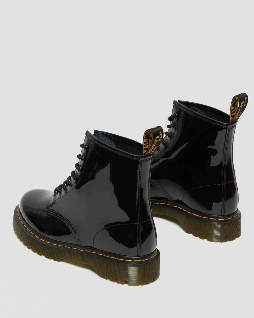 Black Patent Lamper Men's Dr Martens 1460 Bex Patent Leather Lace Up Boots | 189740-LOH