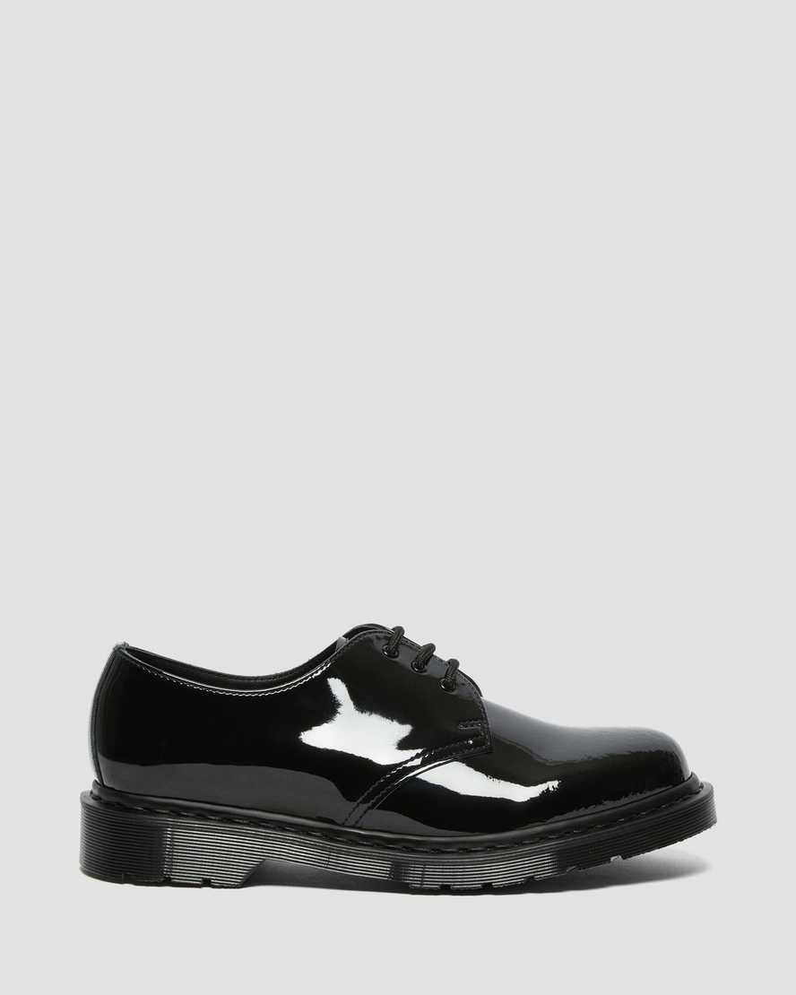 Black Patent Lamper Men's Dr Martens 1461 Made in England Mono Patent Leather Oxford Shoes | 970563-QFV