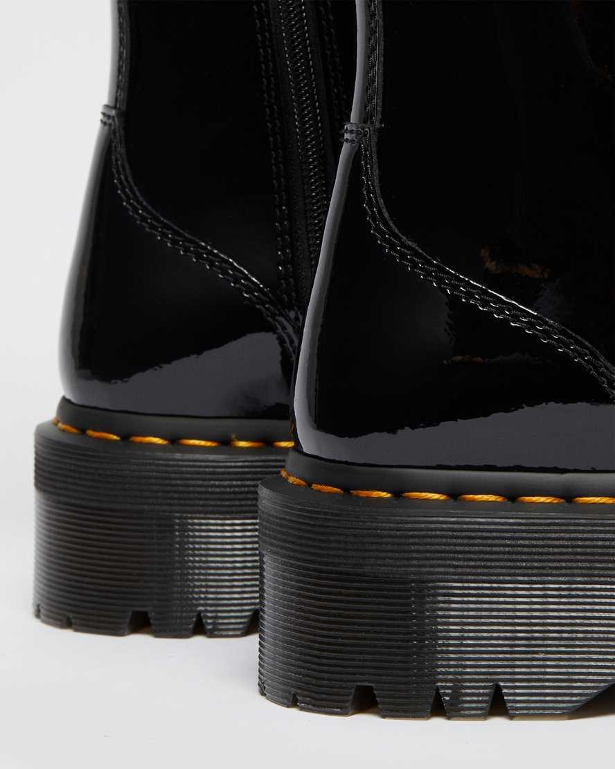 Black Patent Lamper Men's Dr Martens Jadon Patent Leather Ankle Boots | 648052-KGF