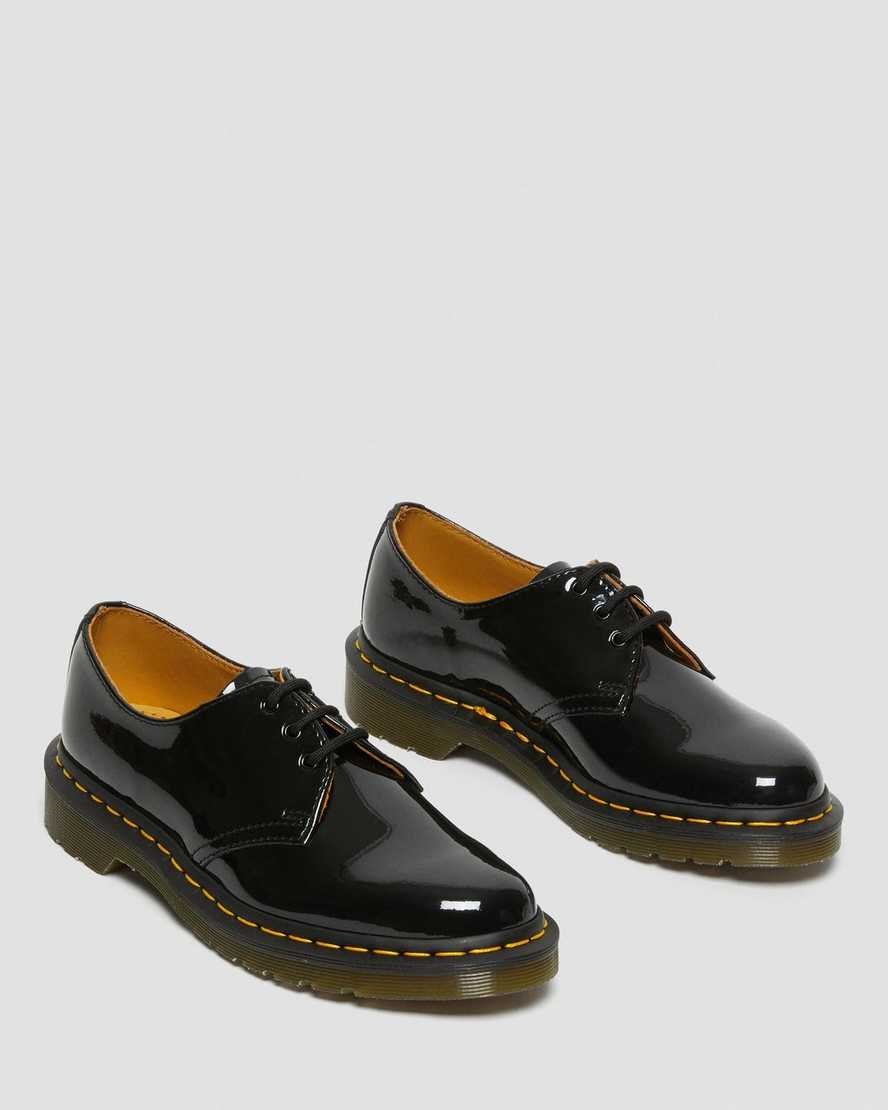 Black Patent Lamper Women's Dr Martens 1461 Patent Leather Patent Shoes | 438950-INA