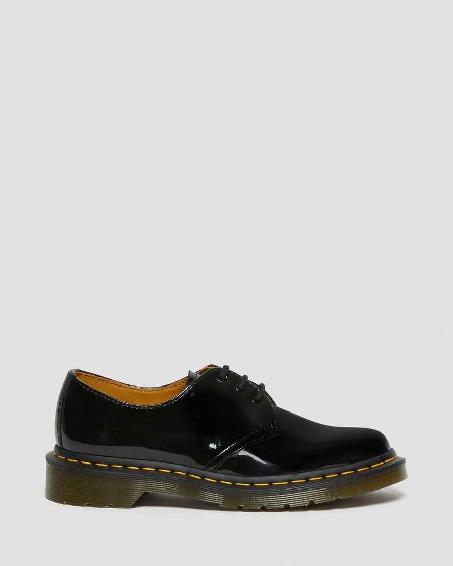 Black Patent Lamper Women's Dr Martens 1461 Patent Leather Patent Shoes | 438950-INA