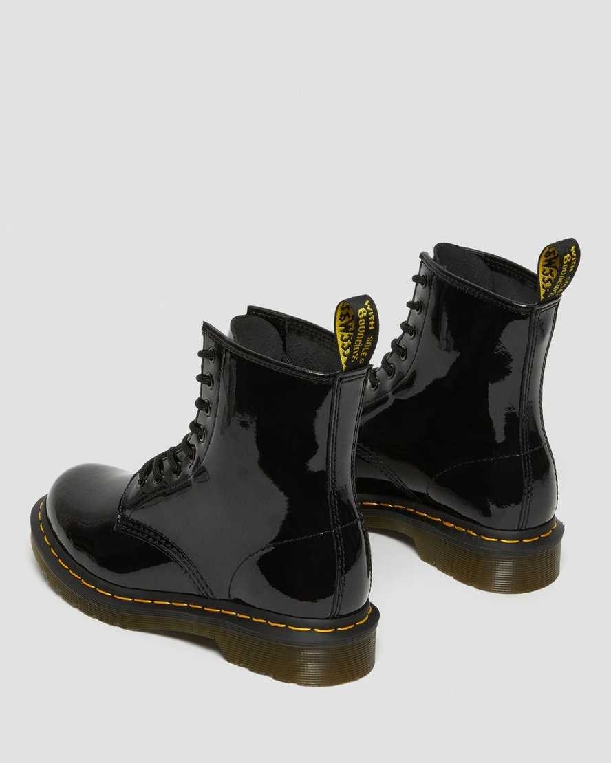 Black Patent Lamper Women's Dr Martens 1460 Patent Leather Patent Boots | 549230-WHR