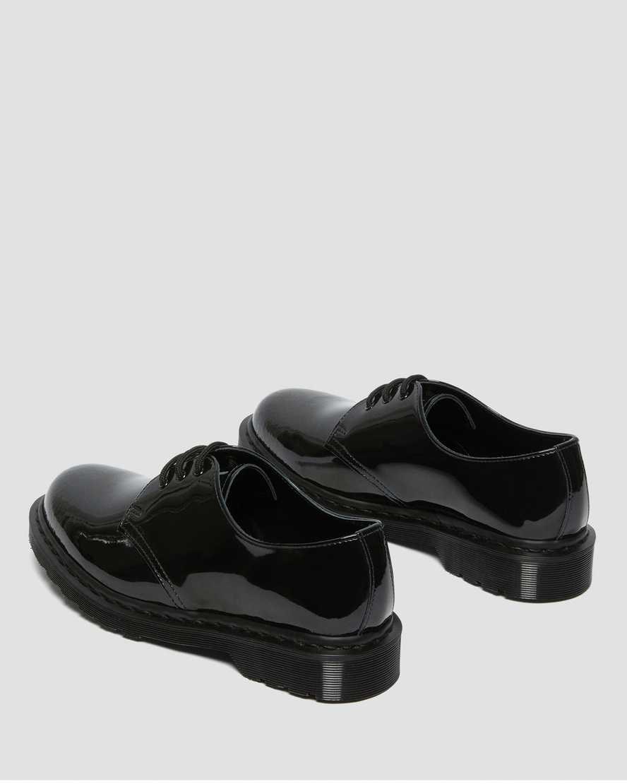 Black Patent Lamper Women's Dr Martens 1461 Made in England Mono Patent Leather Oxford Shoes | 961803-WJI