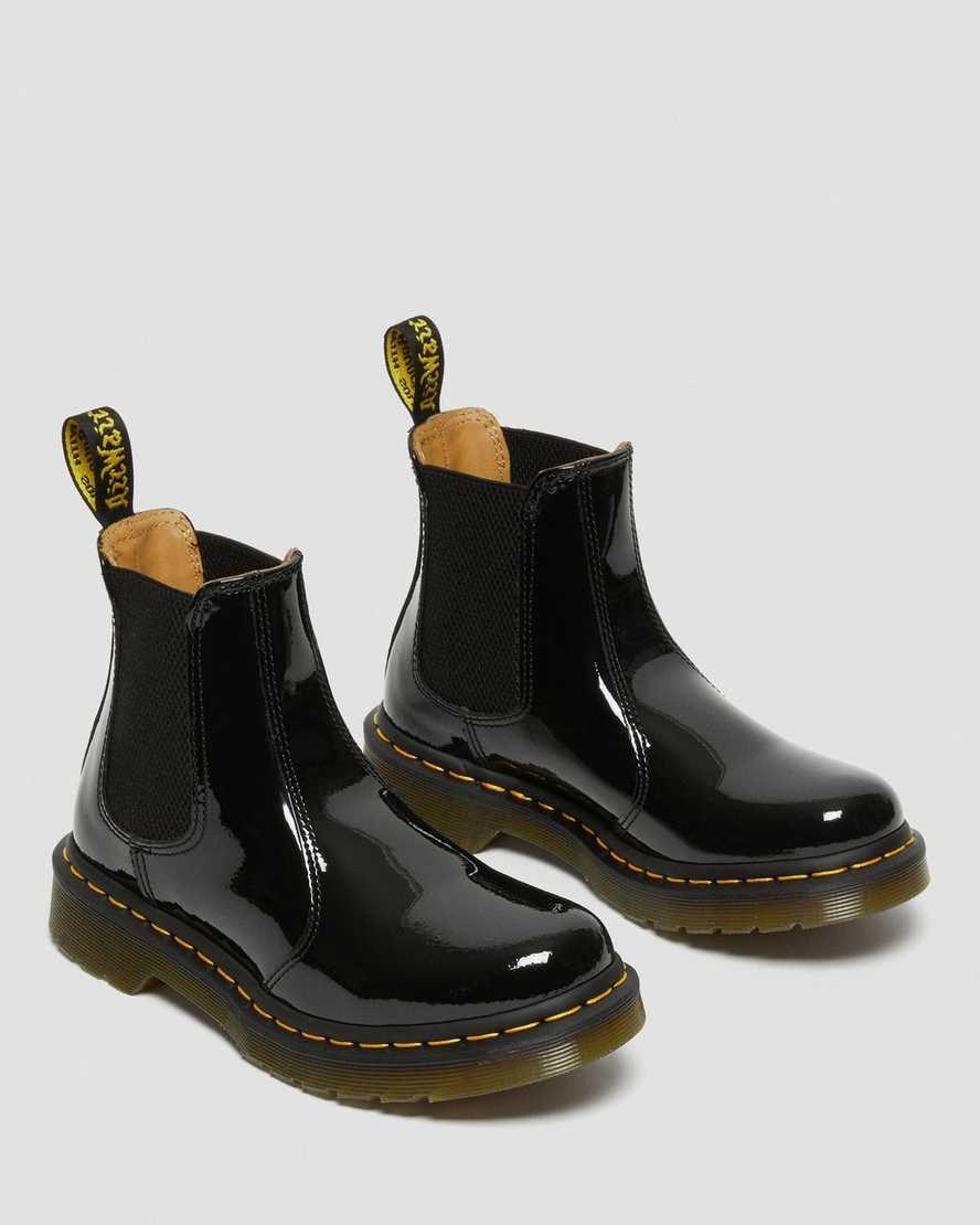 Black Patent Lamper Women's Dr Martens 2976 Patent Leather Patent Boots | 409362-JIW