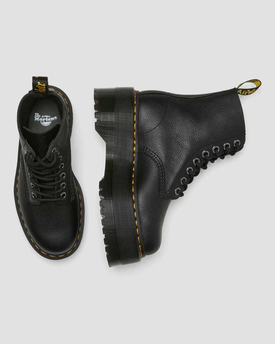 Black Pisa Women's Dr Martens 1460 Pascal Max Leather Lace Up Boots | 031792-LQC