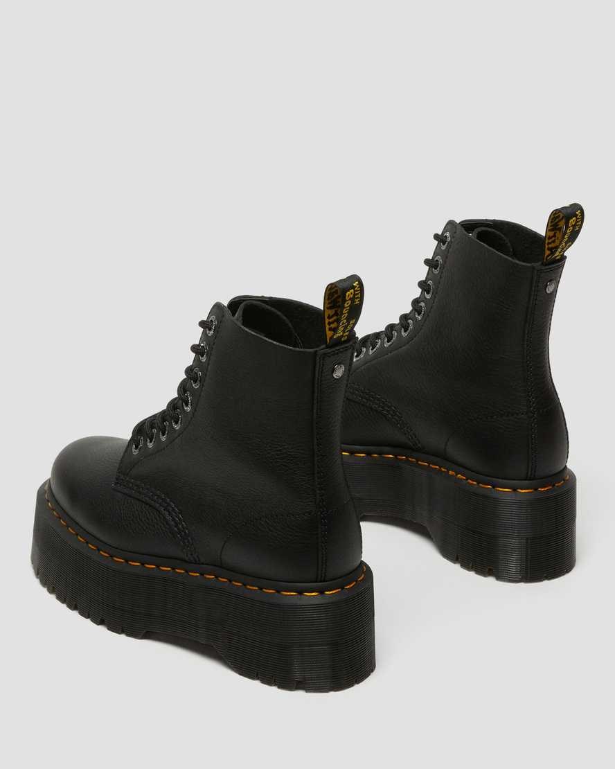 Black Pisa Women's Dr Martens 1460 Pascal Max Leather Lace Up Boots | 031792-LQC