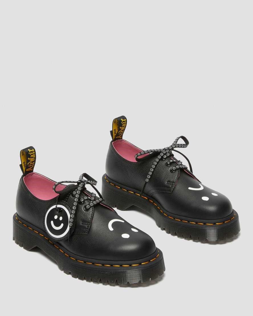 Black Pisa Women's Dr Martens 1461 Bex Lazy Oaf Leather Oxford Shoes | 837490-OUL