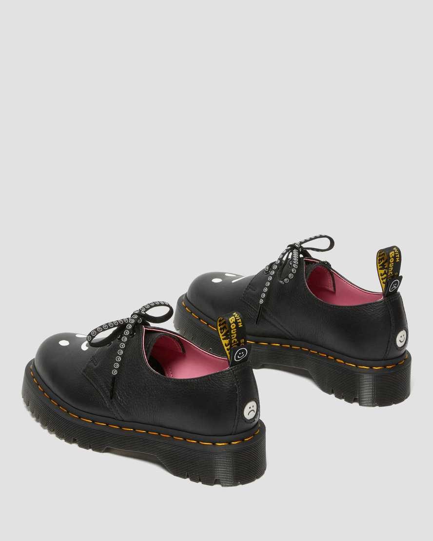 Black Pisa Women's Dr Martens 1461 Bex Lazy Oaf Leather Oxford Shoes | 837490-OUL