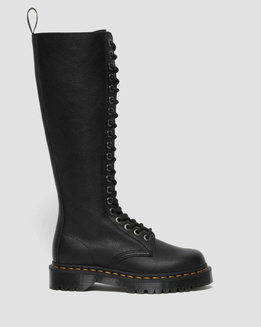 Black Pisa Women's Dr Martens 1B60 Bex Pisa Leather Zip Up Boots | 597082-RKW