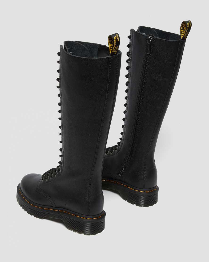 Black Pisa Women's Dr Martens 1B60 Bex Pisa Leather Zip Up Boots | 597082-RKW