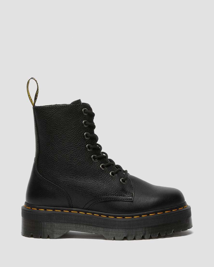 Black Pisa Women's Dr Martens Jadon Pisa Leather Lace Up Boots | 914082-PMB