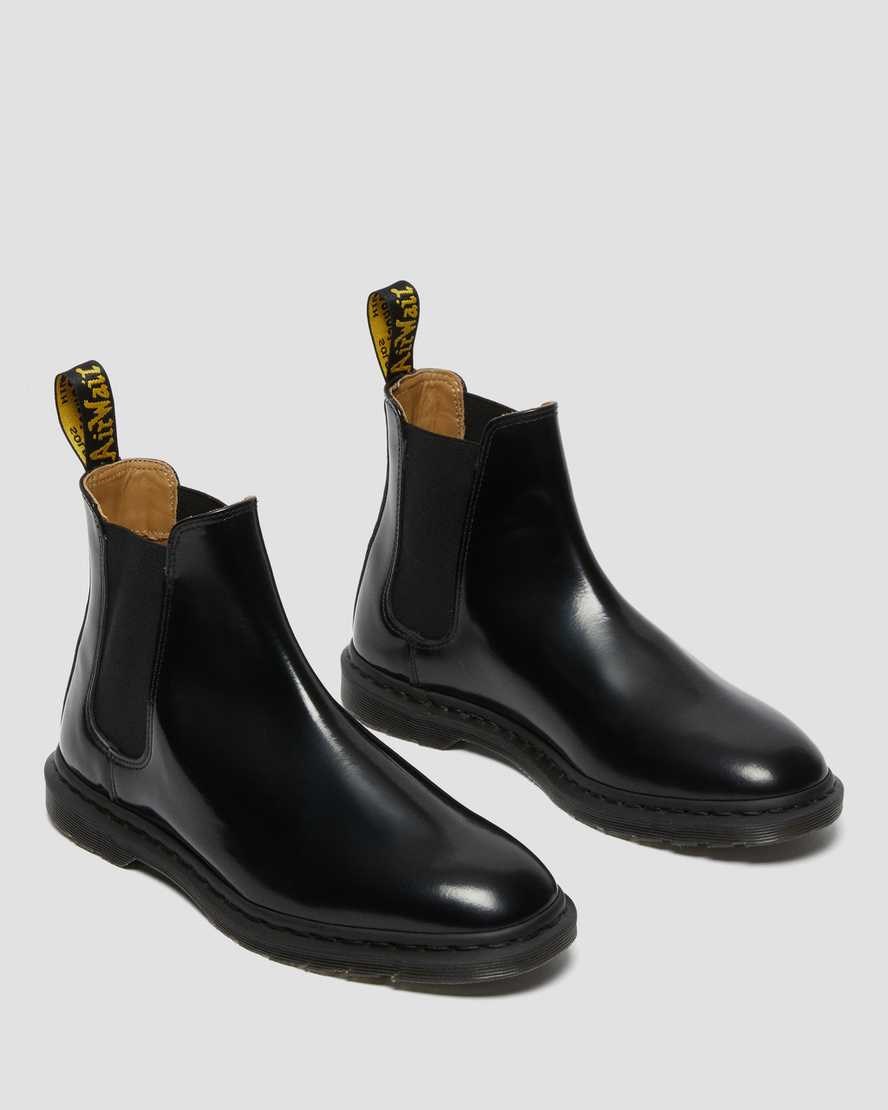 Black Polished Smooth Men's Dr Martens Graeme II Smooth Leather Ankle Boots | 109852-IGL