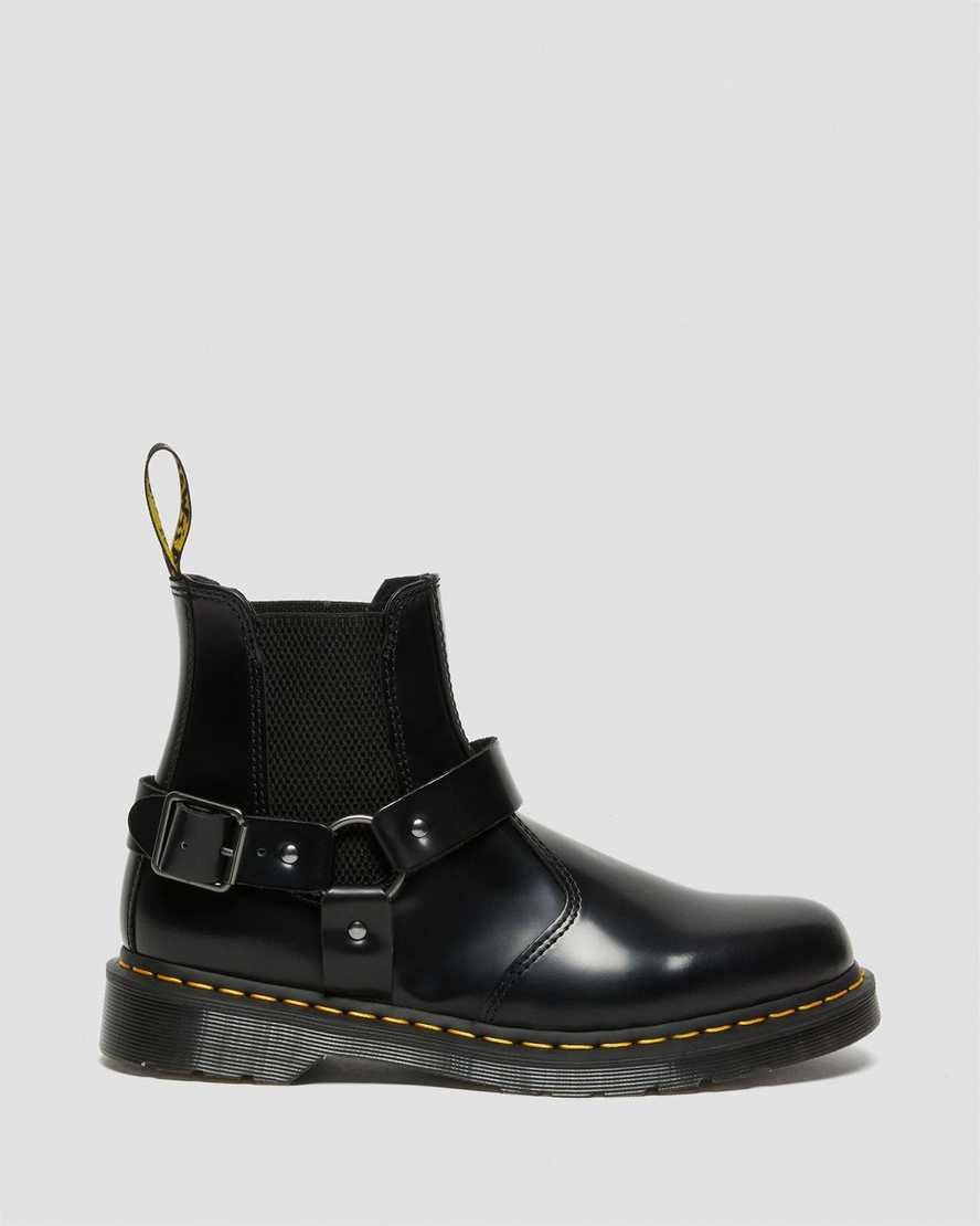 Black Polished Smooth Men's Dr Martens Wincox Smooth Leather Chelsea Boots | 410583-RFL