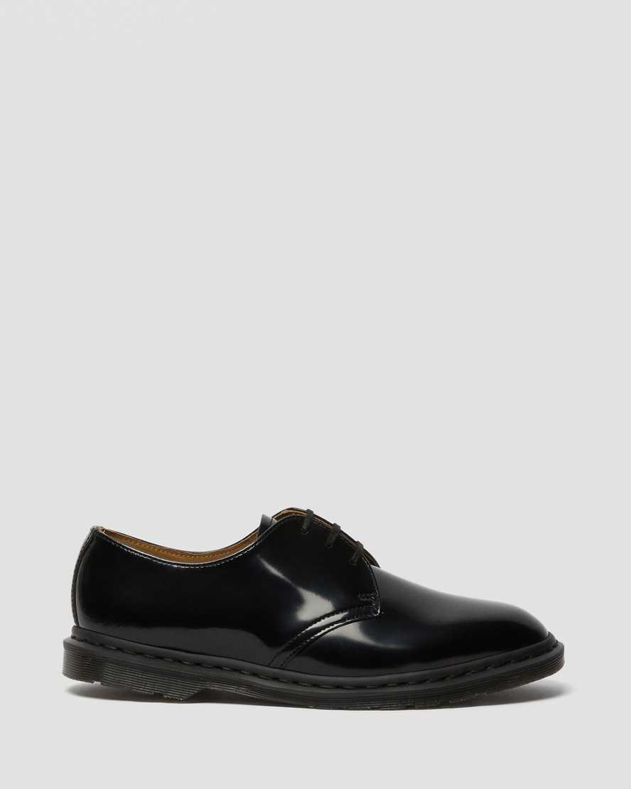 Black Polished Smooth Women's Dr Martens Archie II Smooth Leather Oxford Shoes | 658214-CFV