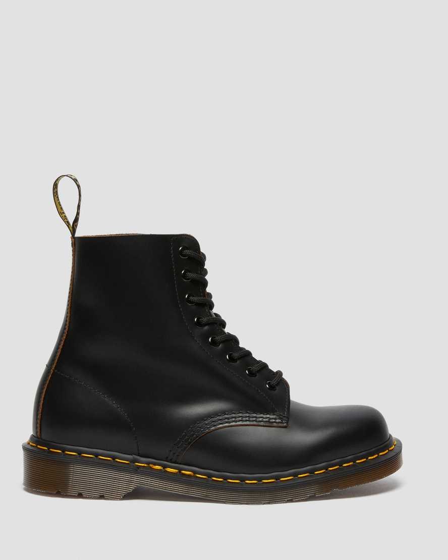 Black Quilon Men's Dr Martens 1460 Vintage Made in England Ankle Boots | 127396-IQL