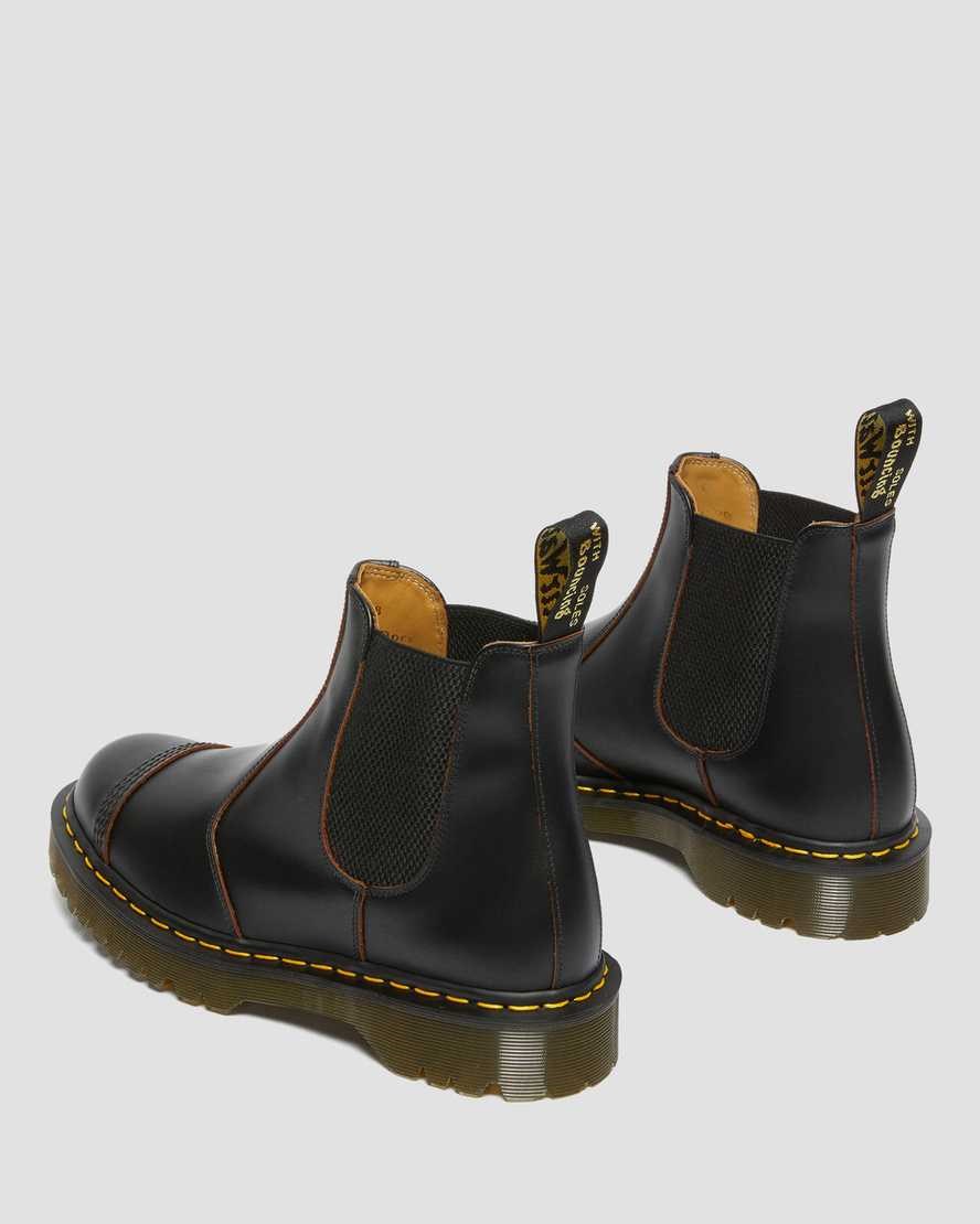 Black Quilon Men's Dr Martens 2976 Bex Made in England Toe Cap Chelsea Boots | 501893-YWE