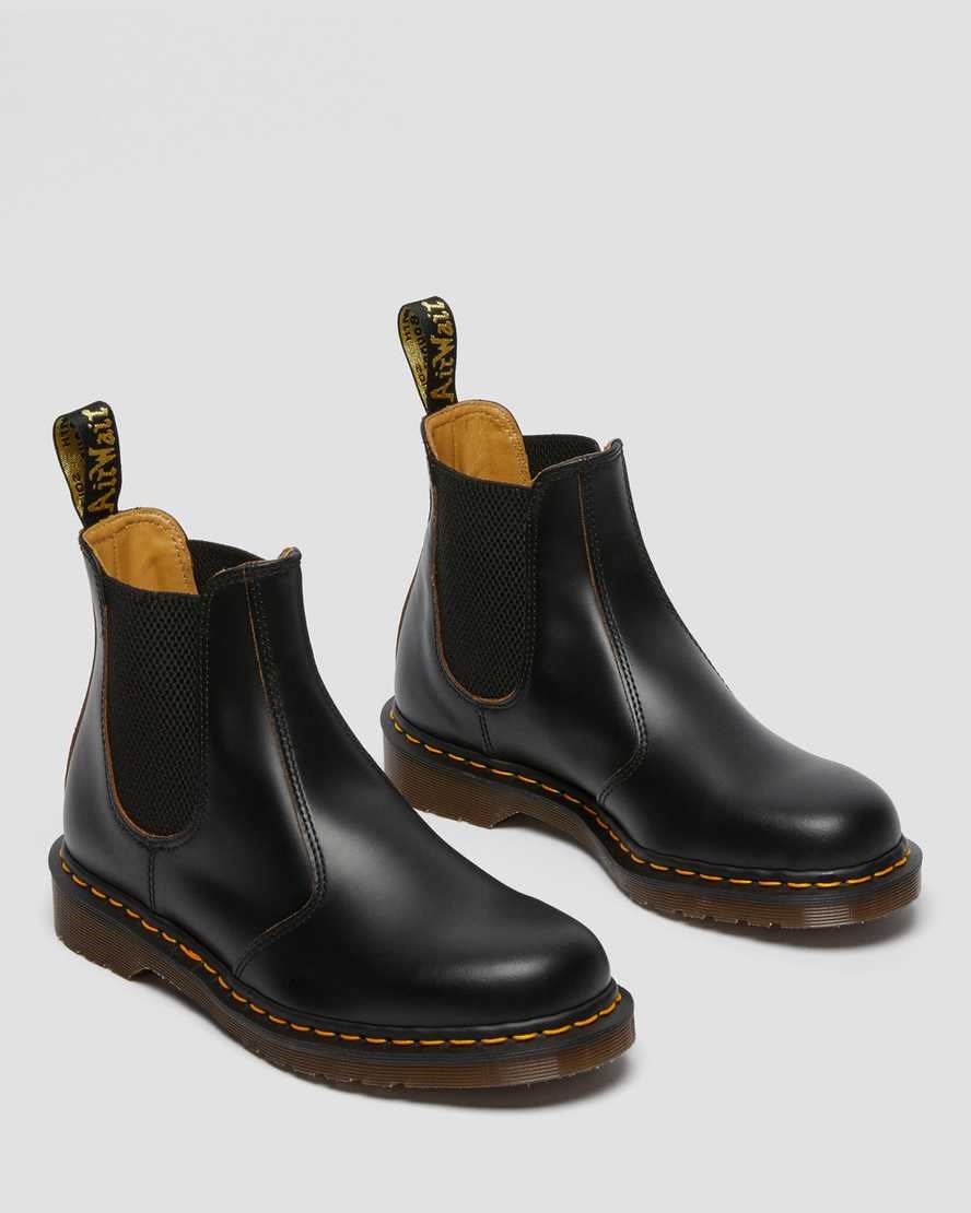 Black Quilon Men's Dr Martens 2976 Vintage Made In England Chelsea Boots | 102795-OTG