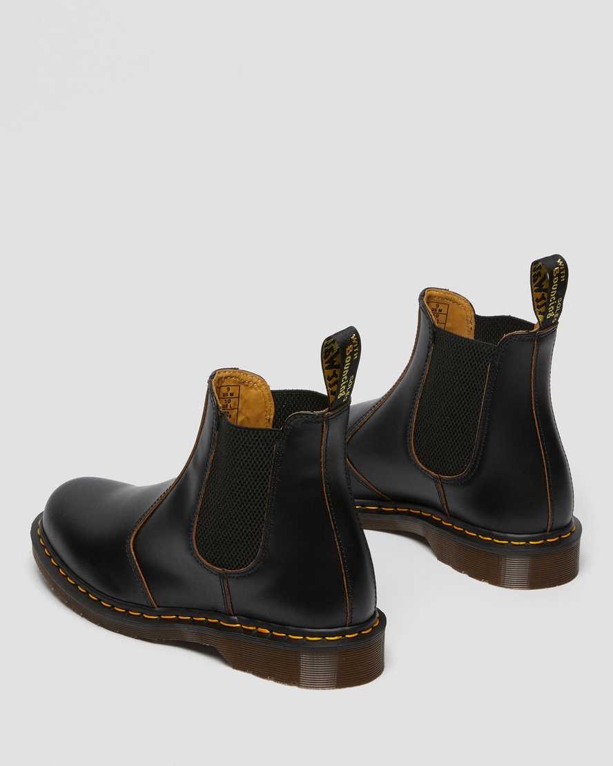 Black Quilon Men's Dr Martens 2976 Vintage Made In England Chelsea Boots | 102795-OTG