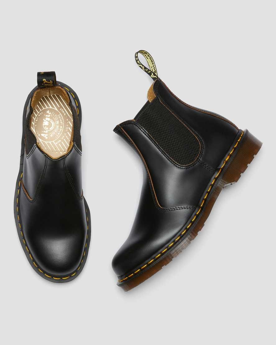 Black Quilon Men's Dr Martens 2976 Vintage Made In England Chelsea Boots | 102795-OTG