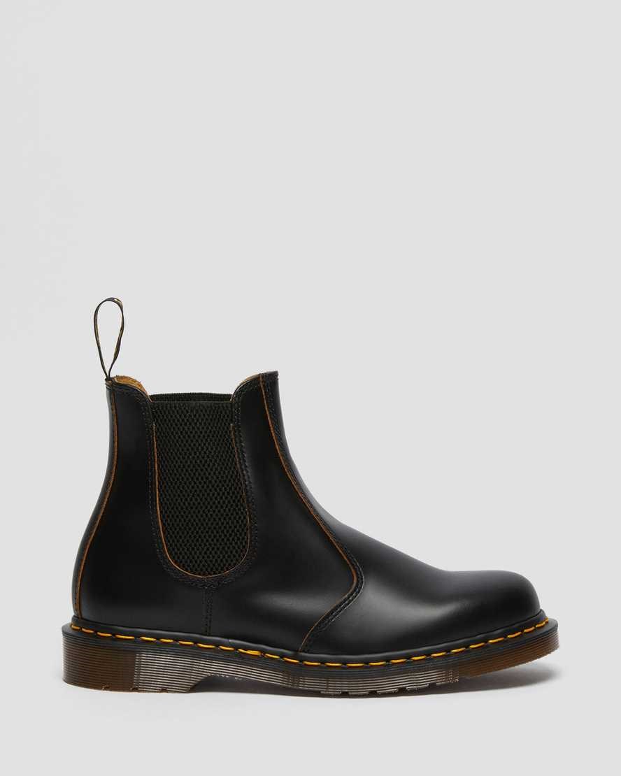 Black Quilon Men's Dr Martens 2976 Vintage Made In England Chelsea Boots | 102795-OTG