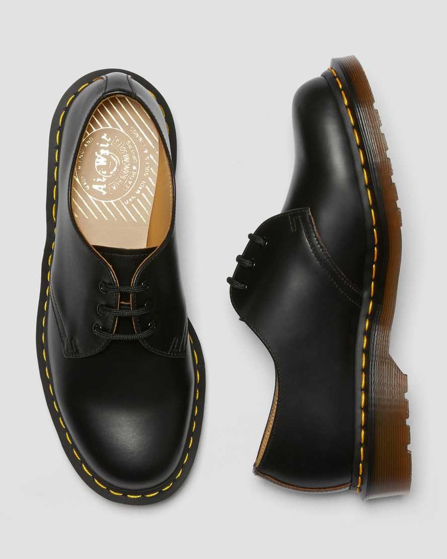 Black Quilon Women's Dr Martens 1461 Vintage Made in England Oxford Shoes | 508341-WUT