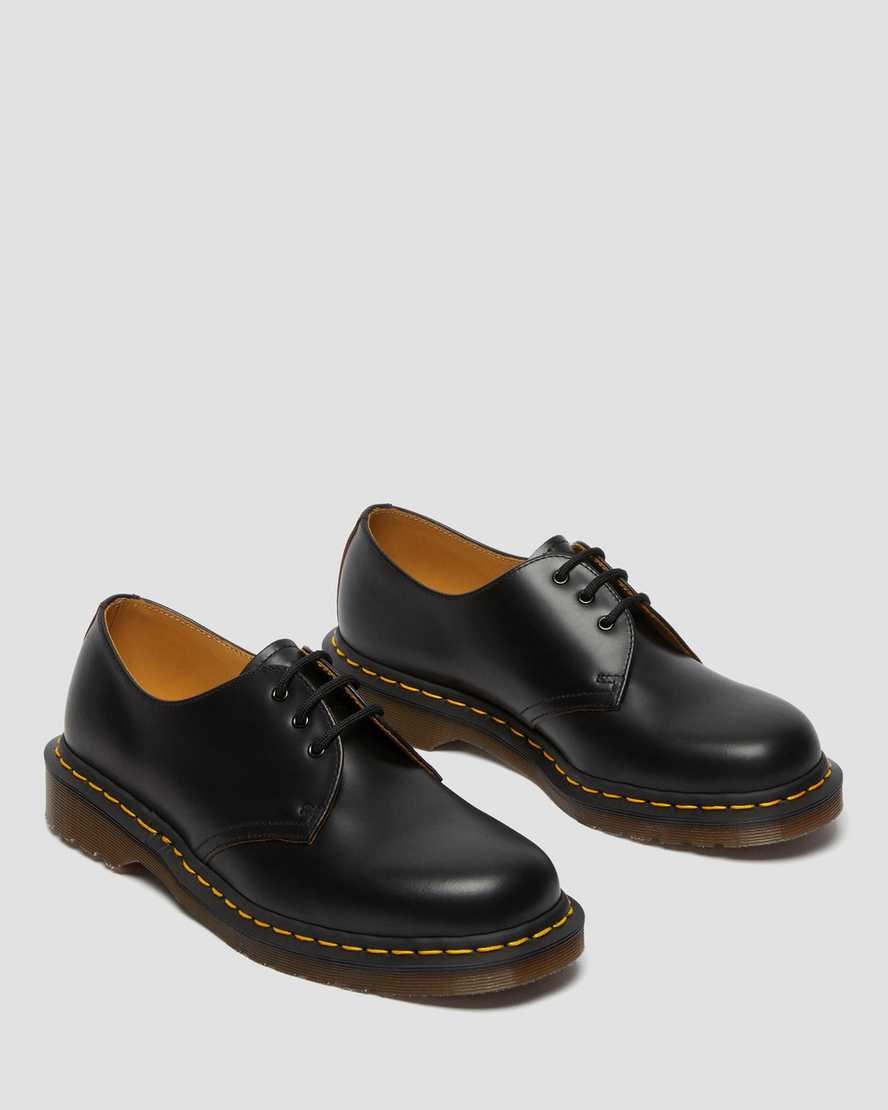 Black Quilon Women's Dr Martens 1461 Vintage Made in England Oxford Shoes | 508341-WUT