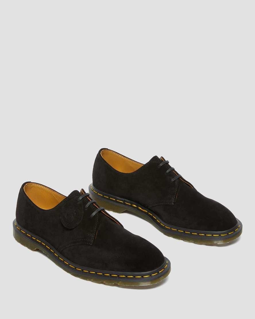 Black Repello Calf Suede Women's Dr Martens Archie II Made in England Suede Oxford Shoes | 862701-UMN