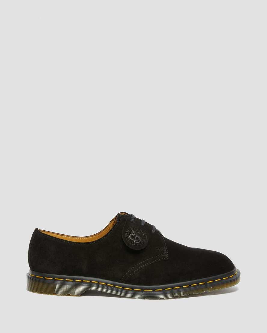 Black Repello Calf Suede Women's Dr Martens Archie II Made in England Suede Oxford Shoes | 862701-UMN