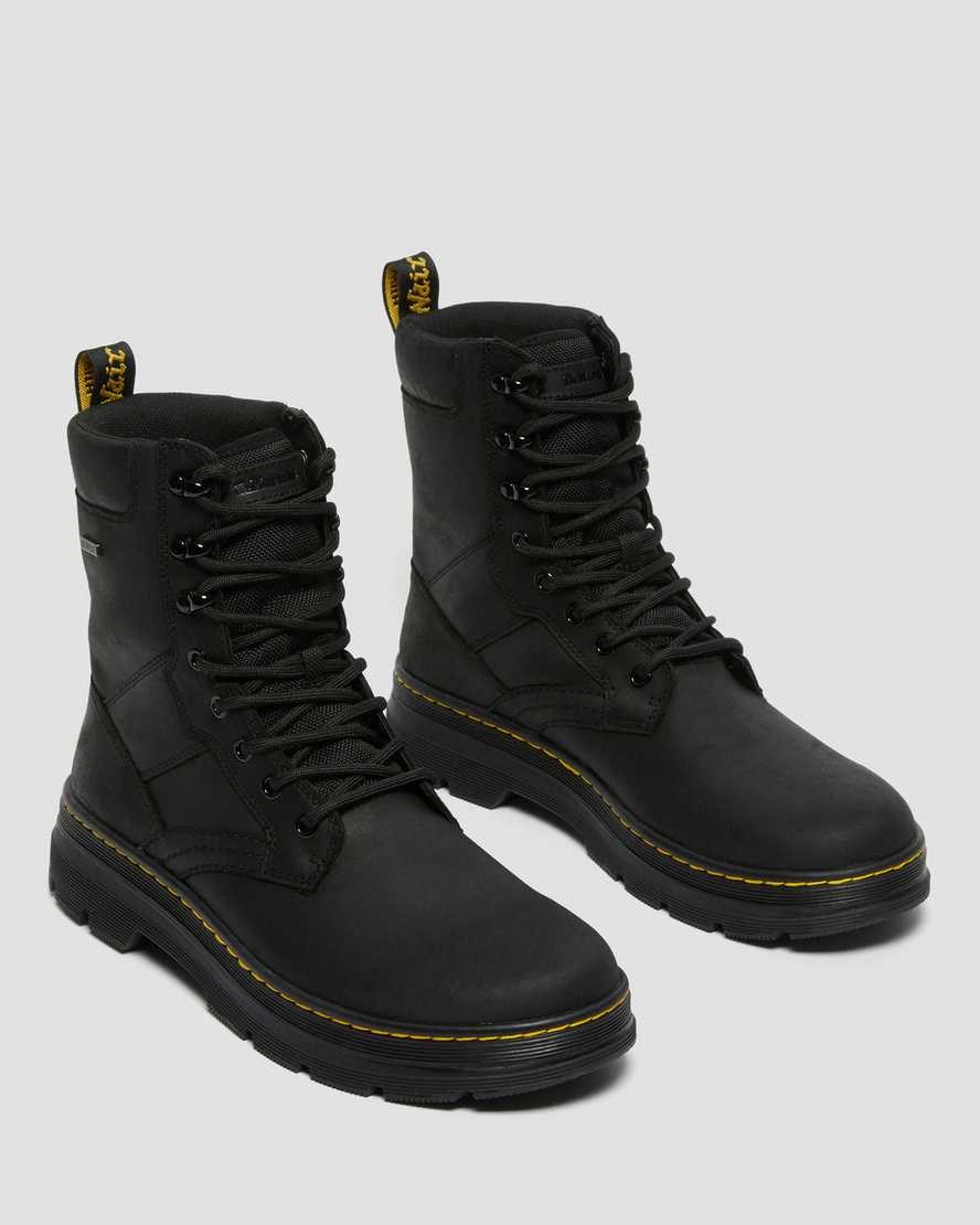 Black Republic Men's Dr Martens Iowa Waterproof Poly Ankle Boots | 056248-SQI