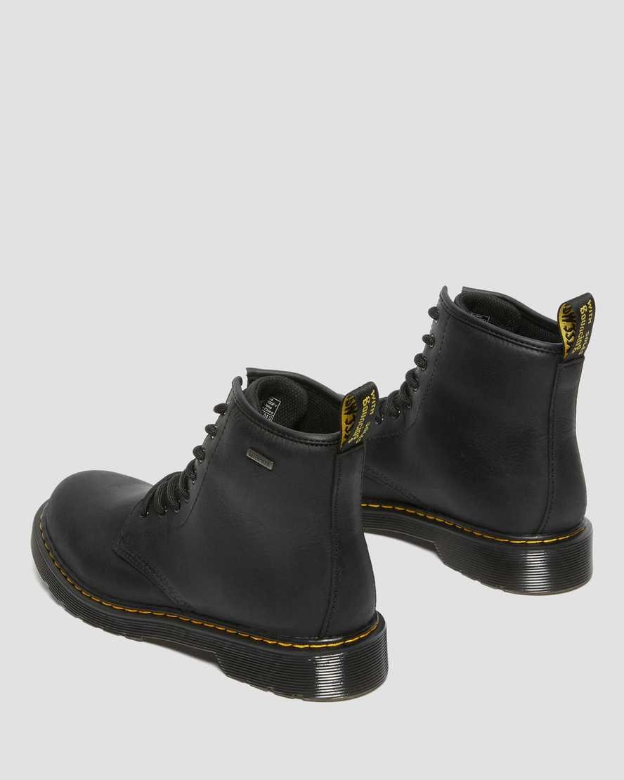 Black Republic Wp Kids' Dr Martens Youth 1460 Waterproof Leather Booties | 802179-UDL