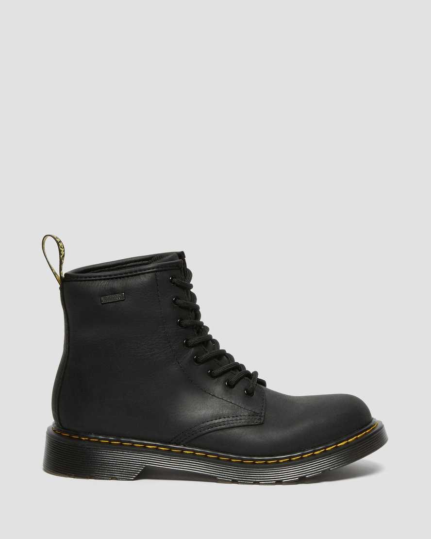 Black Republic Wp Kids' Dr Martens Youth 1460 Waterproof Leather Booties | 802179-UDL