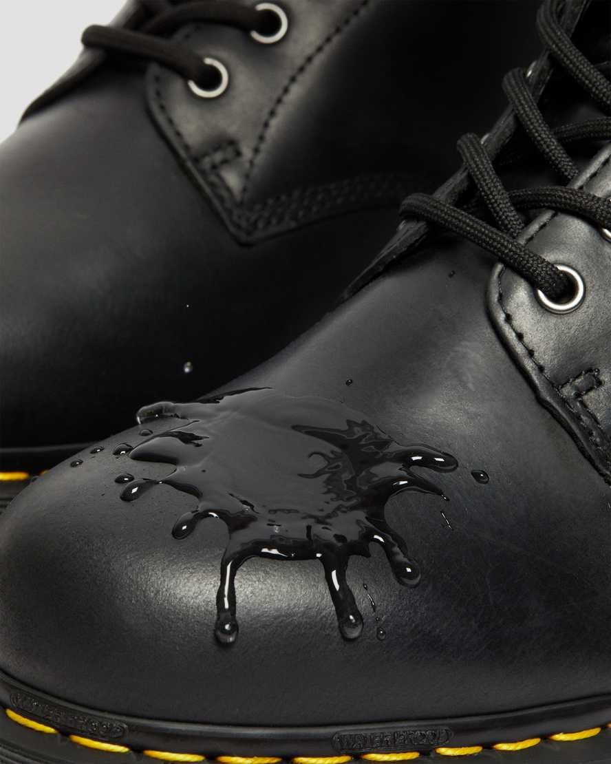 Black Republic Wp Men's Dr Martens 1460 Waterproof Utility Boots | 274089-FDU