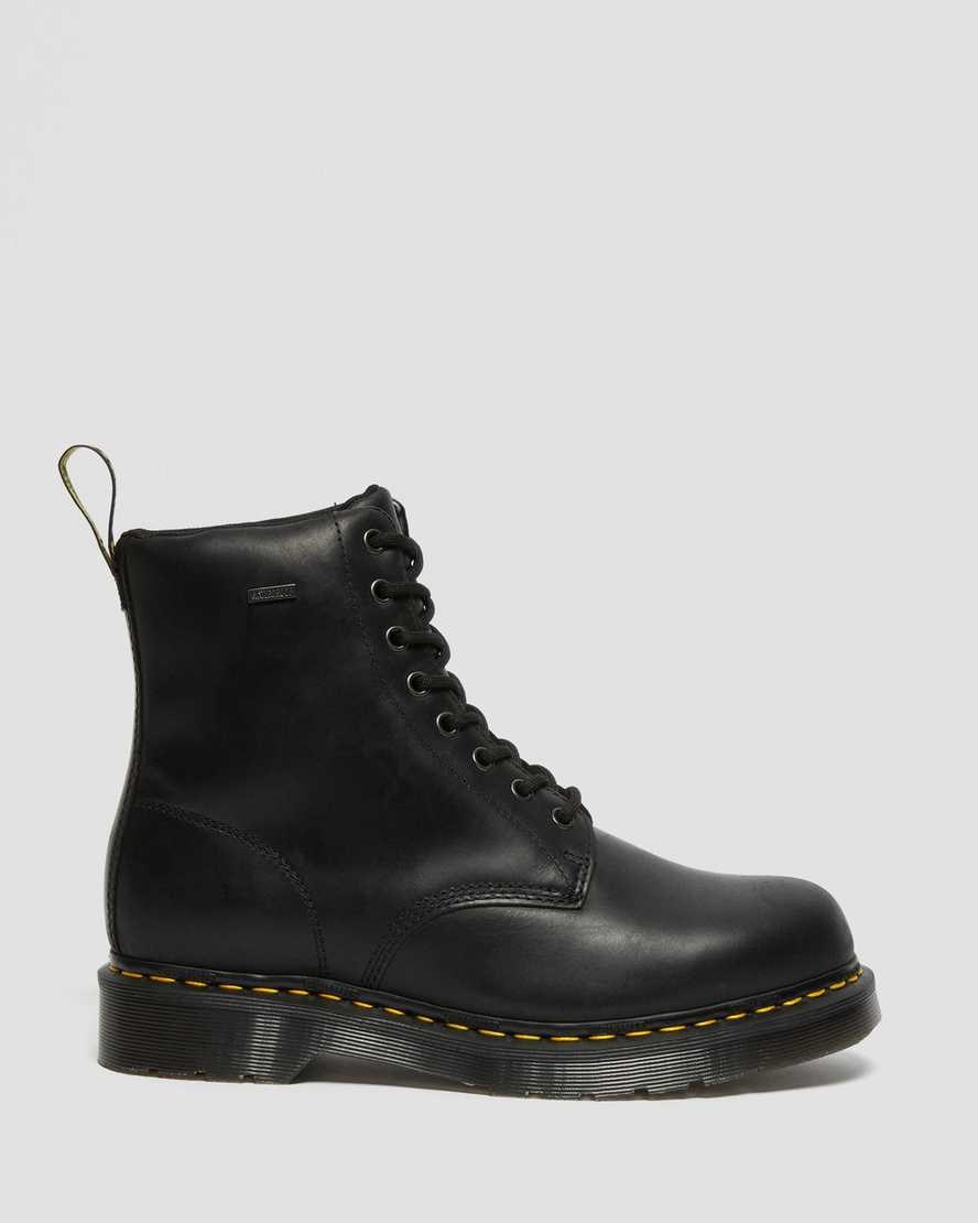 Black Republic Wp Men's Dr Martens 1460 Waterproof Utility Boots | 274089-FDU