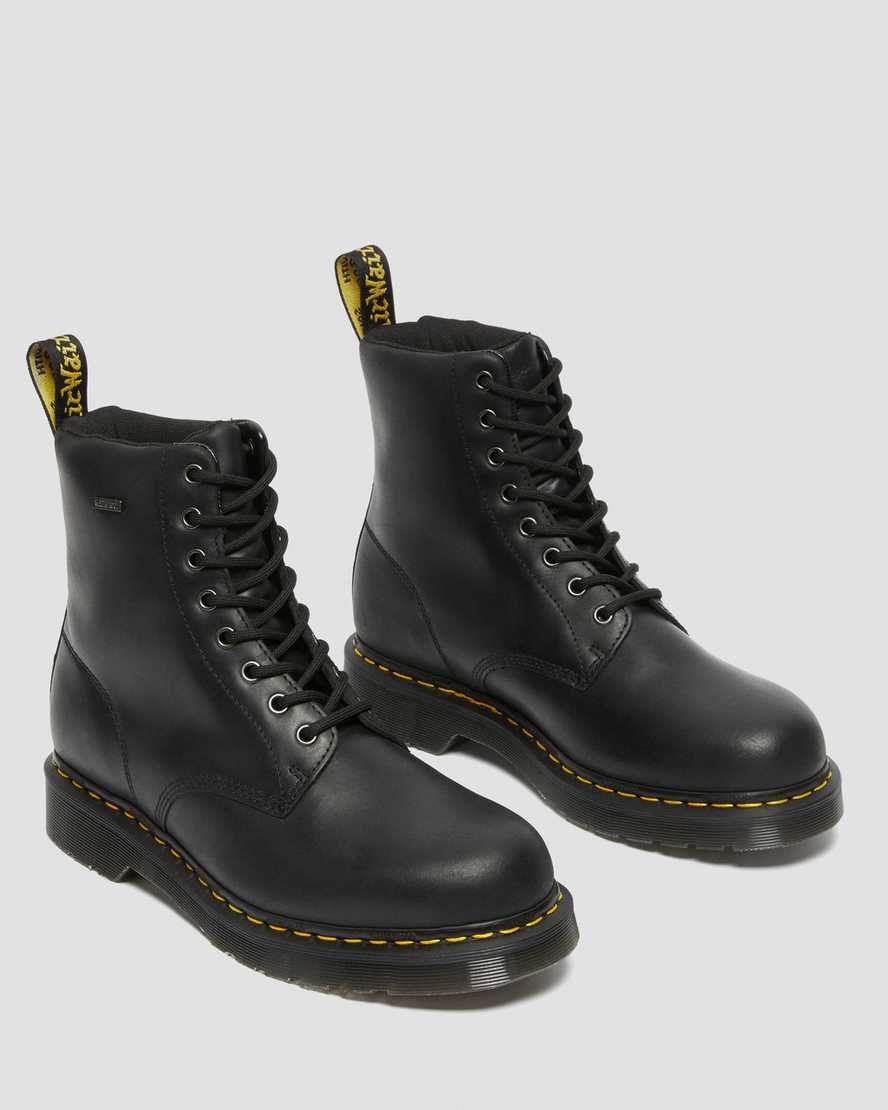 Black Republic Wp Men's Dr Martens 1460 Waterproof Utility Boots | 274089-FDU