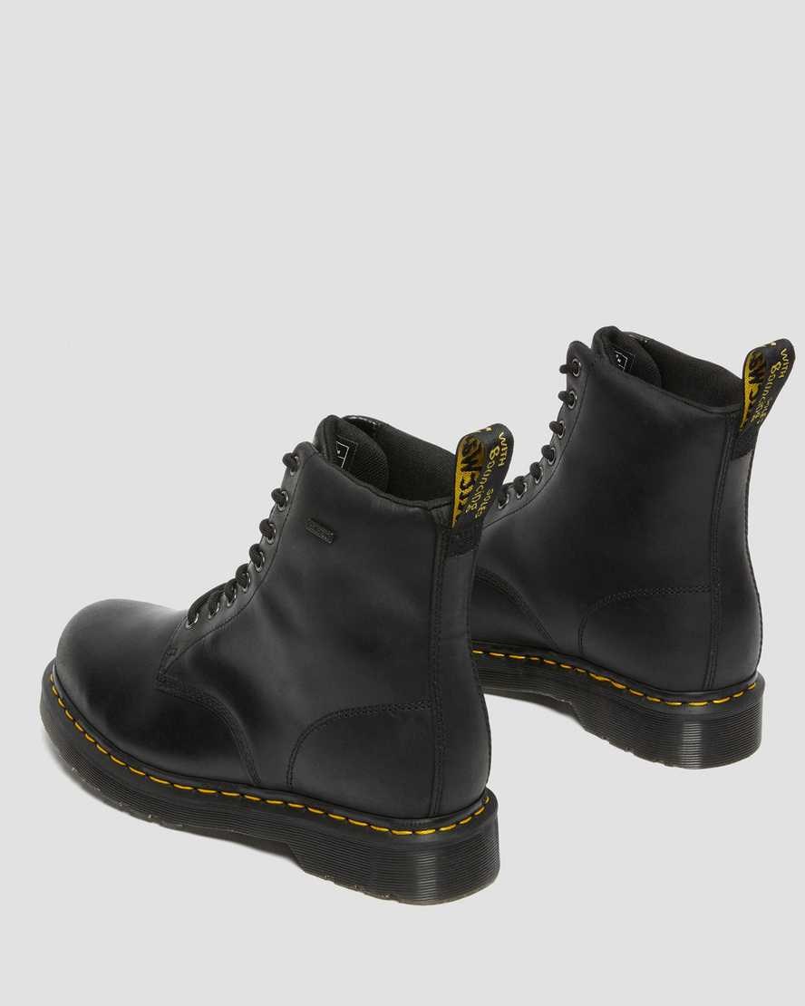 Black Republic Wp Men's Dr Martens 1460 Waterproof Lace Up Boots | 853741-GBD