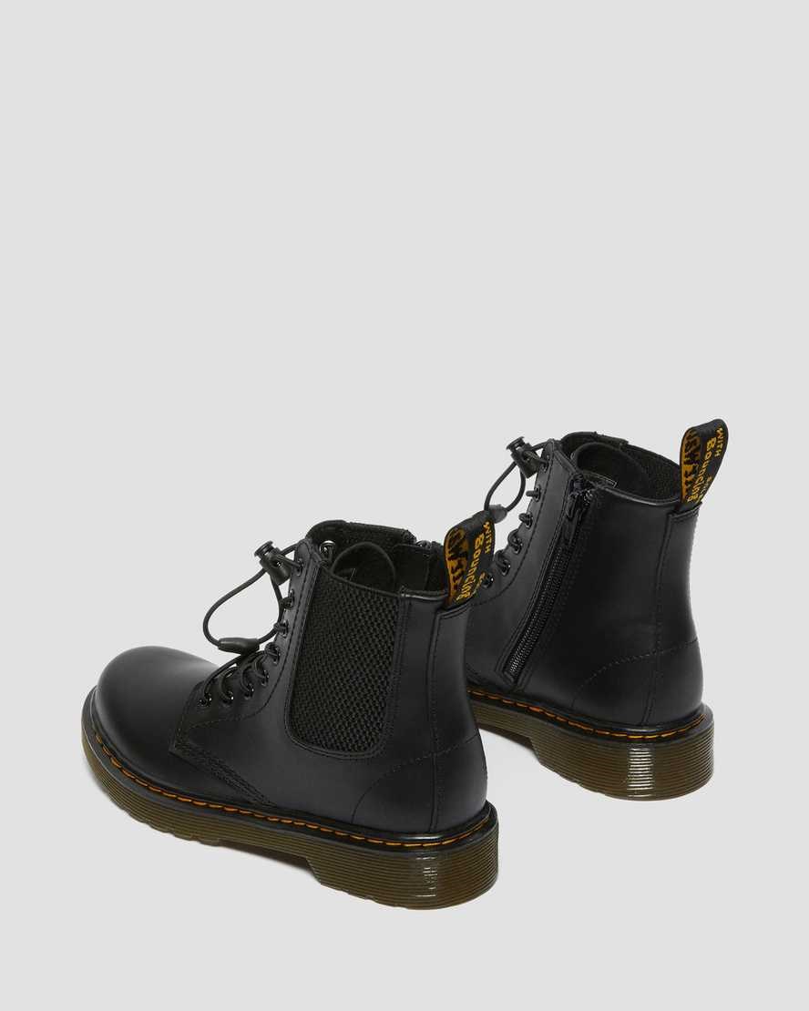 Black Romario Kids' Dr Martens Junior 1460 Harper Leather Booties | 589240-CYG