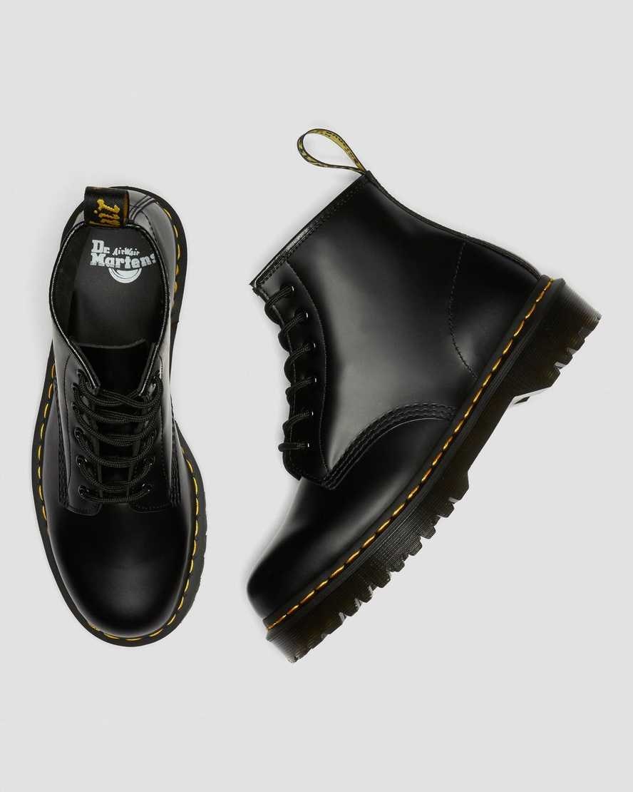 Black Smooth Leather Men's Dr Martens 101 Bex Smooth Leather Ankle Boots | 786092-OIW