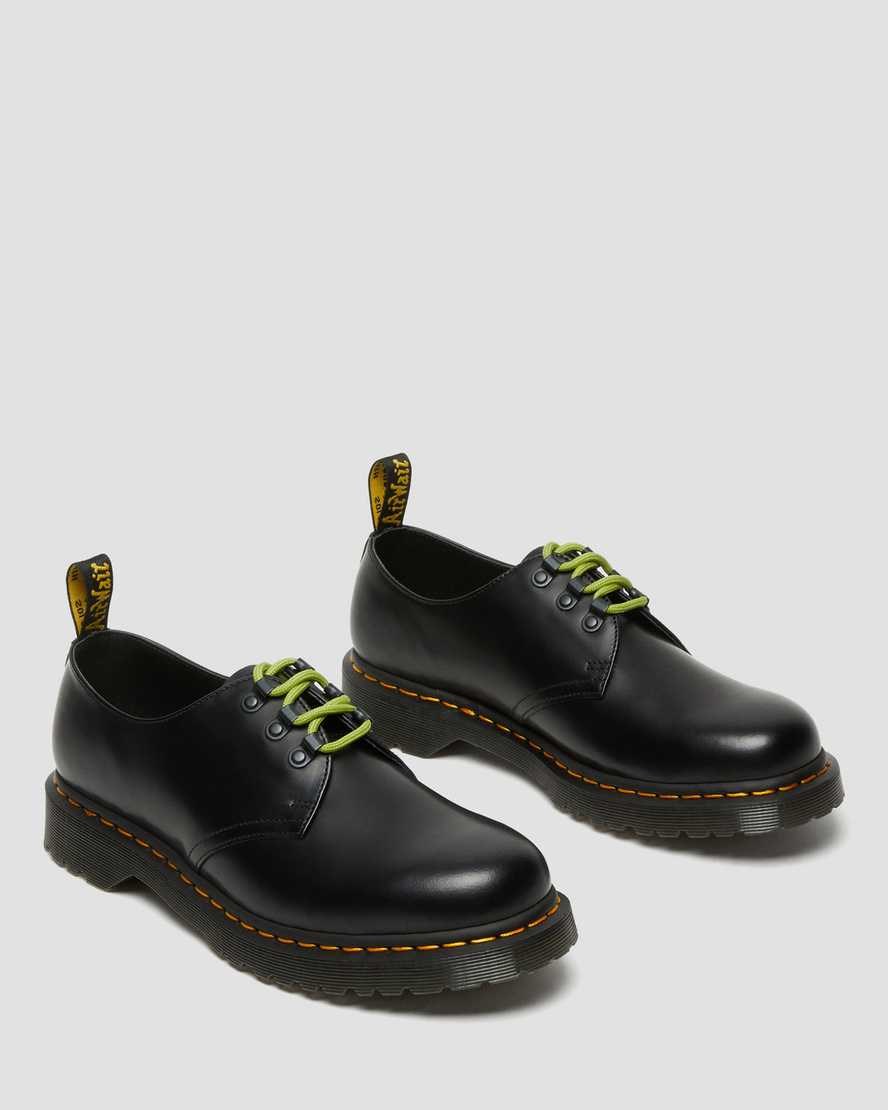 Black Smooth Leather Men's Dr Martens 1461 Ben Smooth Leather Oxford Shoes | 052649-VMF