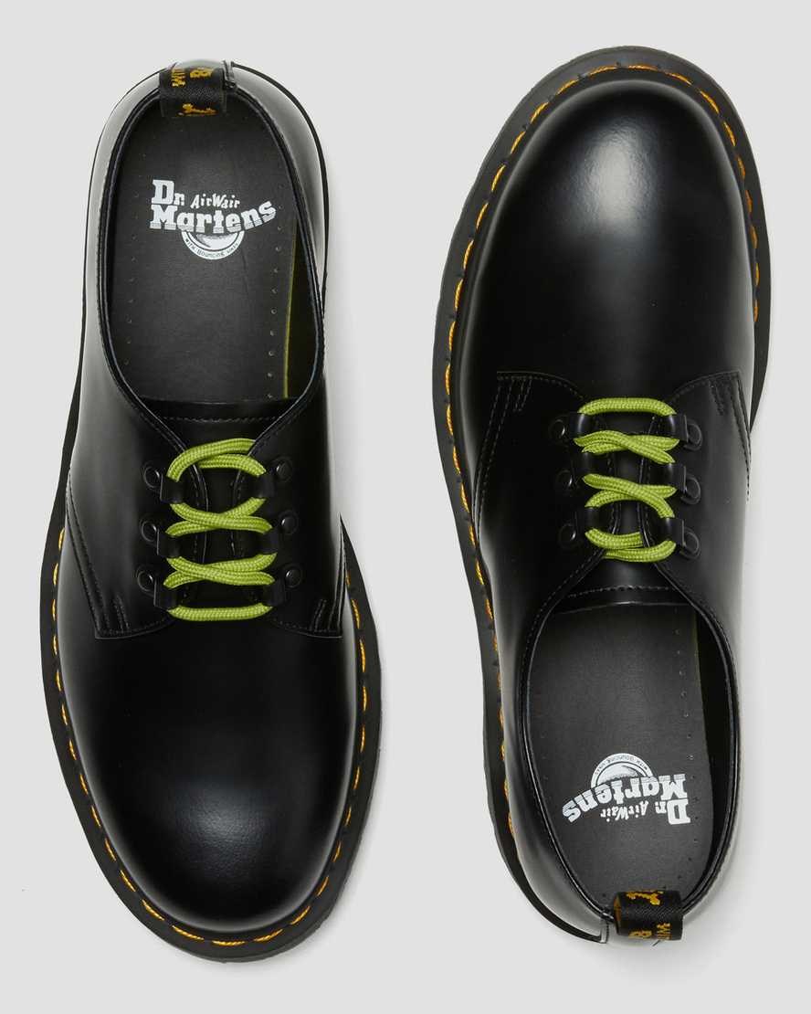 Black Smooth Leather Men's Dr Martens 1461 Ben Smooth Leather Oxford Shoes | 052649-VMF