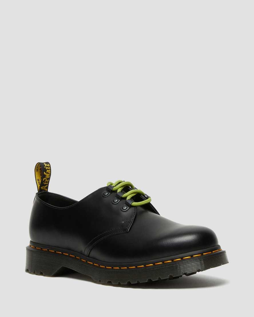 Black Smooth Leather Men\'s Dr Martens 1461 Ben Smooth Leather Oxford Shoes | 052649-VMF