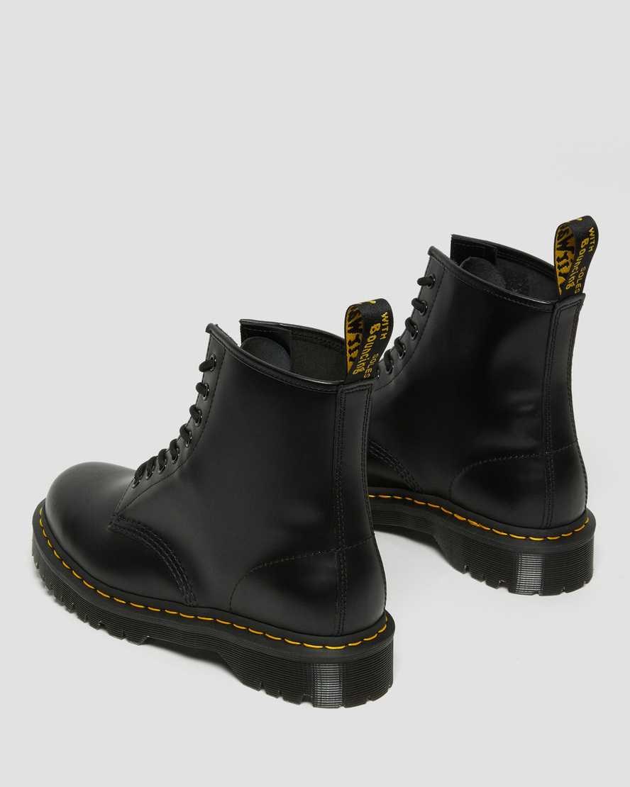 Black Smooth Leather Men's Dr Martens 1460 Bex Smooth Leather Lace Up Boots | 425809-GIE